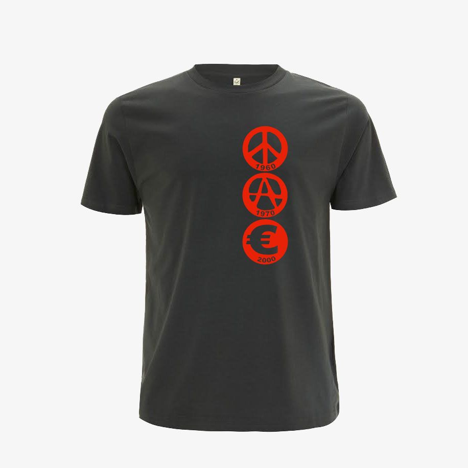 T-shirt homme « 1960-70-2000 », Tissu gris