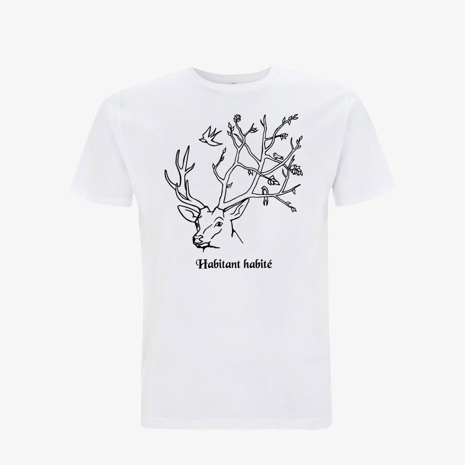T-shirt homme « Habitant habité », Tissu blanc