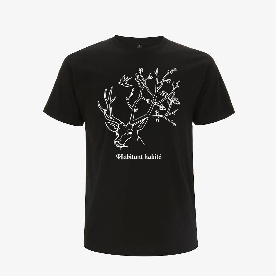T-shirt homme « Habitant habité », Tissu noir