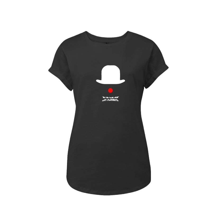 T-shirt femme « Je ne suis pas un numéro », Tissu noir