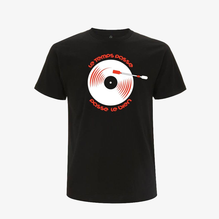 T-shirt homme « Le temps passe, passe-le bien », Tissu noir