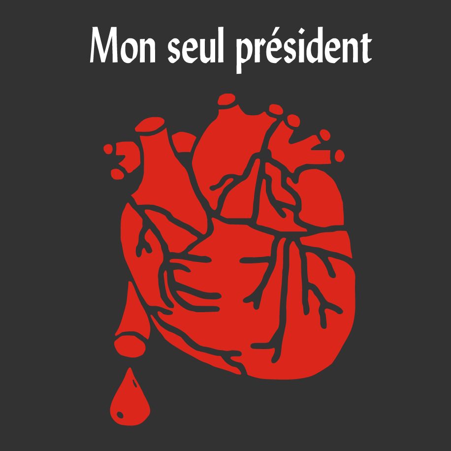 T-shirt homme « Mon seul président », Tissu gris