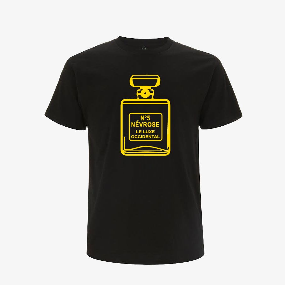 T-shirt homme « Névrose N°5 le luxe occidental », Tissu noir