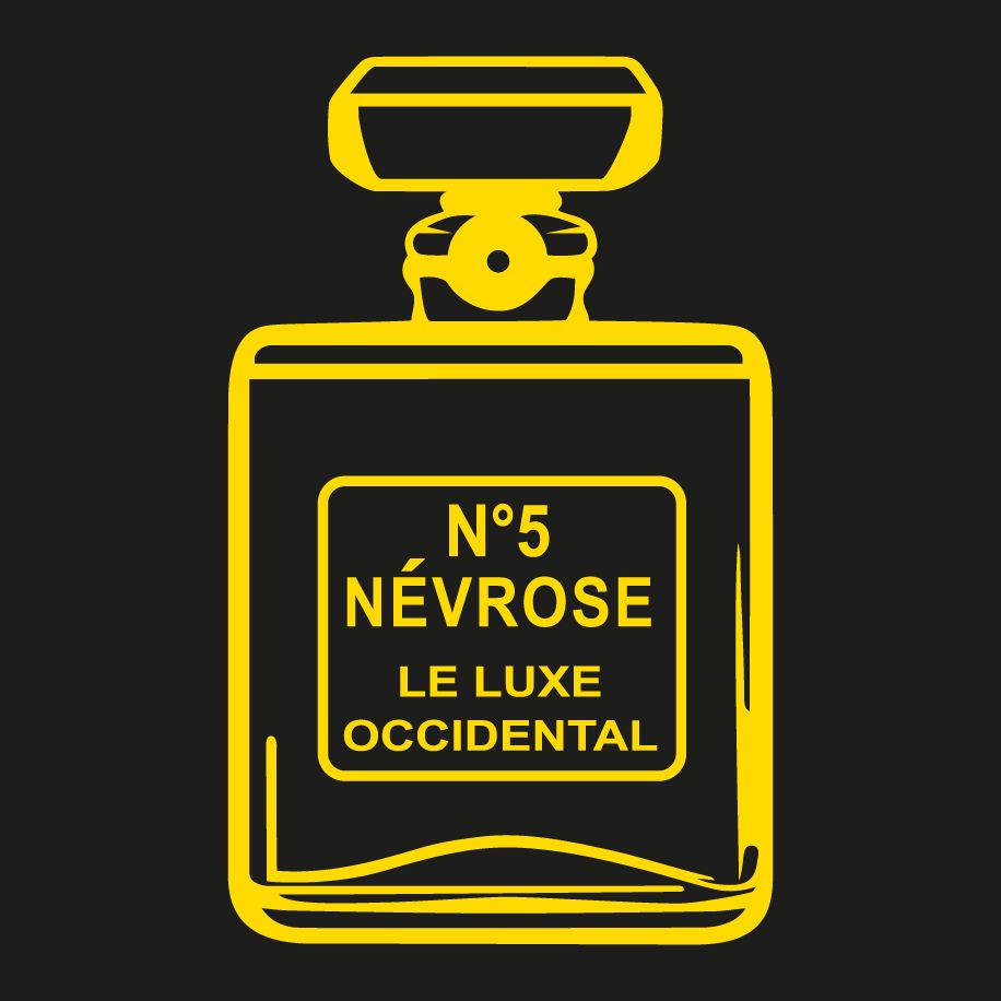 T-shirt femme « Névrose N°5 le luxe occidental », Tissu noir