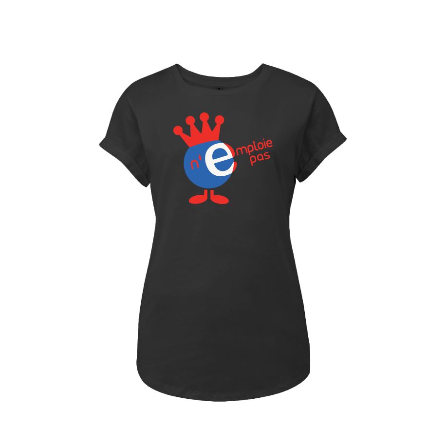 T-shirt femme « Paul n’emploie pas », Tissu noir