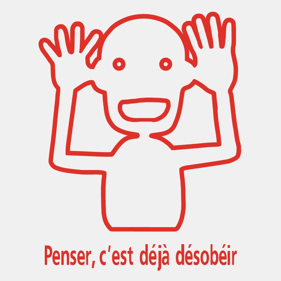 T-shirt femme « Penser, c'est déjà désobéir », Tissu blanc