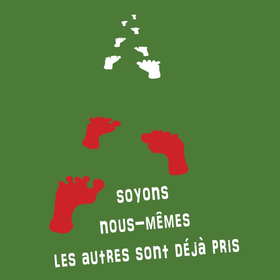 T-shirt homme « Soyons nous-mêmes les autres sont déjà pris », Tissu vert